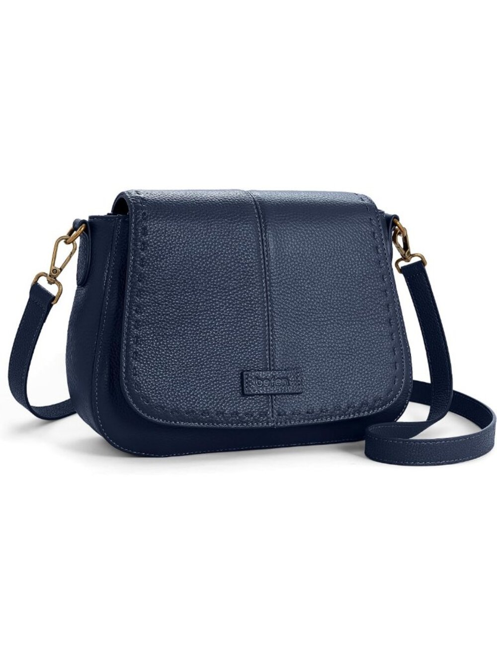 Genuine Leather RFID Blocking Crossbody Bag for Women - Small Flap Purse Handbag